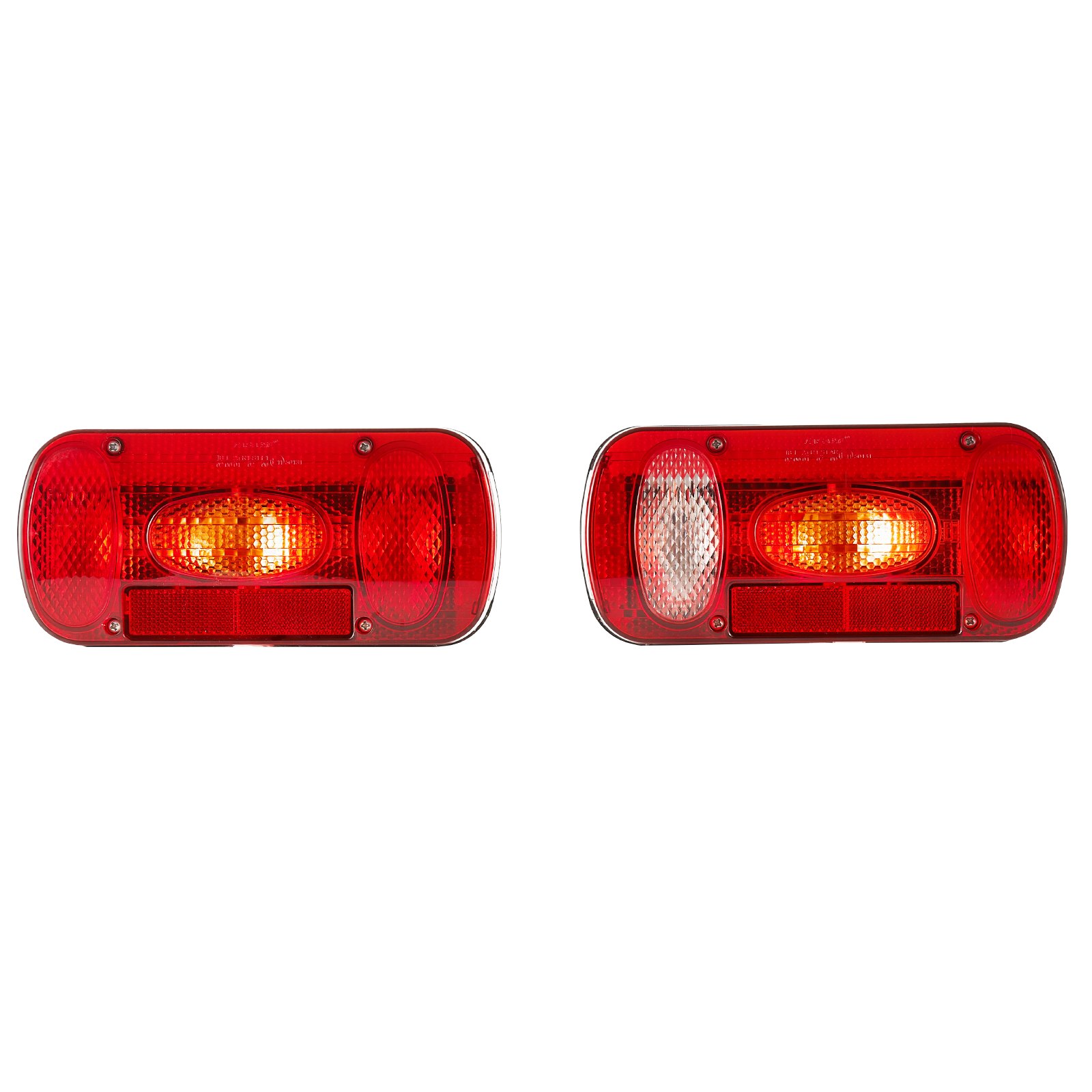 VEVOR 2 Luci Ovali per Rimorchio da 12 V, Luci Posteriori, Stop, Indicatore di direzione, Targa, Retromarcia, Fendinebbia, Kit di Illuminazione per Rimorchio Impermeabile con Cablaggio, Camper