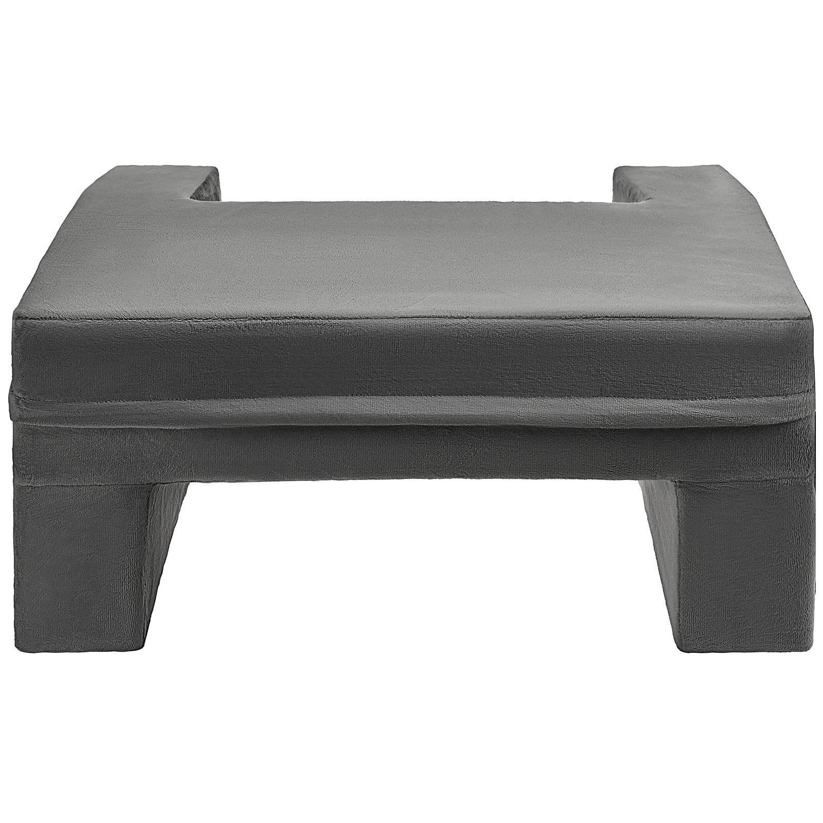 VEVOR Cuscino da Lettura da Letto in Tessuto Lavabile 610 x 533 x 290 mm Cuscino per Schiena, 2 Tasche e Portabicchieri, Materassino in Schiuma di Memoria per Guardare TV, Leggere e Giocare, Grigio