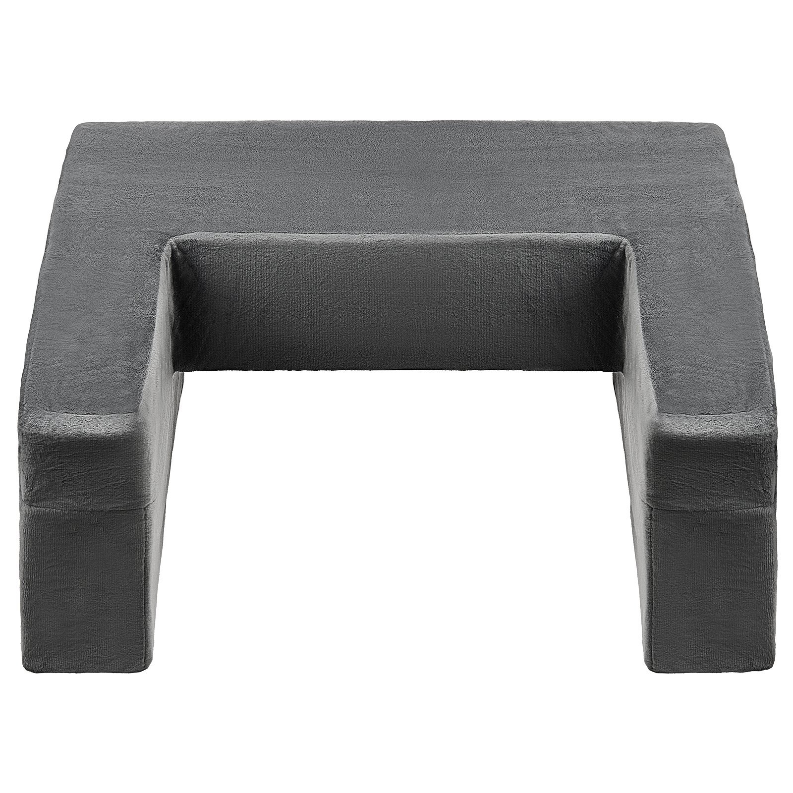 VEVOR Cuscino da Lettura da Letto in Tessuto Lavabile 610 x 533 x 290 mm Cuscino per Schiena, 2 Tasche e Portabicchieri, Materassino in Schiuma di Memoria per Guardare TV, Leggere e Giocare, Grigio