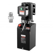 VEVOR Pompa Idraulica CA 220 V, Centralina Idraulica a Semplice Effetto Portata Olio 6,3 L/min, Pressione di Scarico max. 22 MPa per Autocarri con Cassone Ribaltabile, Elevatore, Auto