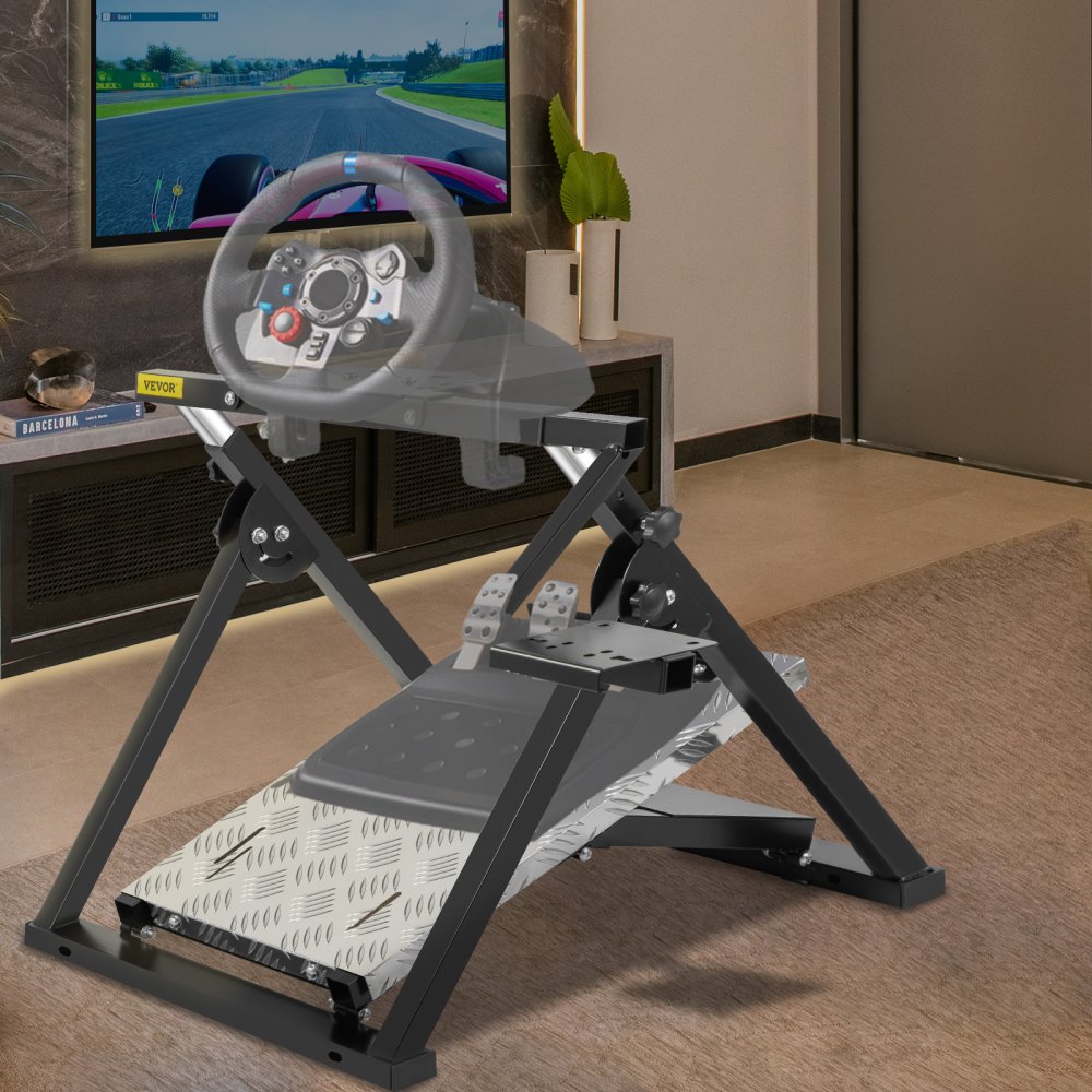 VEVOR Supporto per volante da corsa Supporto per volante per simulatore di corsa nero per F458 Spider Xbox One T80 / T100 / RGT / Ferrari GT / F430 Nero stabile Logitech G27 G29 PS4 G920 T300RS 458