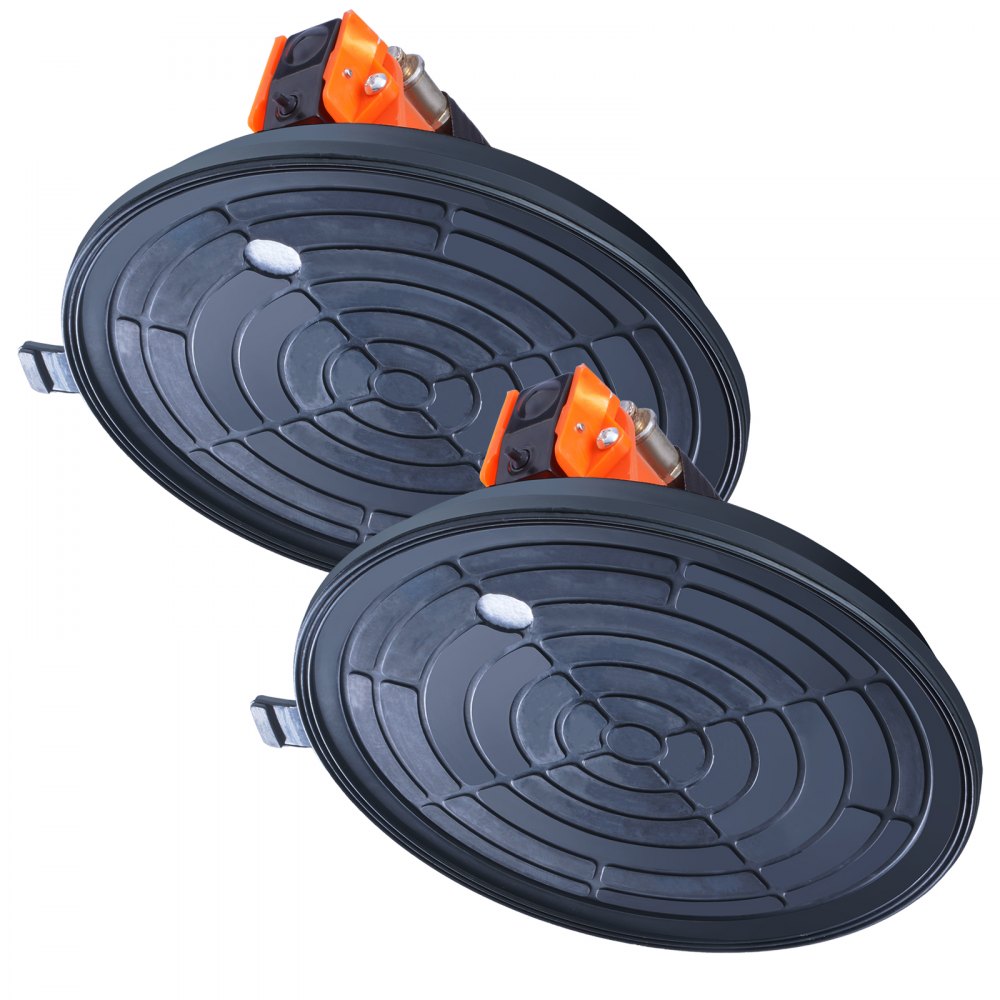 VEVOR Ventosa per Piastrelle 203 mm Ventosa per Vetro 2 Pezzi Carico 278 kg Manico in Acciaio PP Scatola da Trasporto Ventosa per Sollevamento Industriale per Lastre di Vetro Piastrelle Metallo Legno