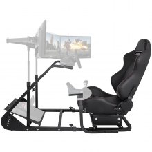 VEVOR Driving Simulator RS6 Racing Simulator Cab GtaF con supporto per schermo argento triplo o semplice con sedile di gioco del simulatore
