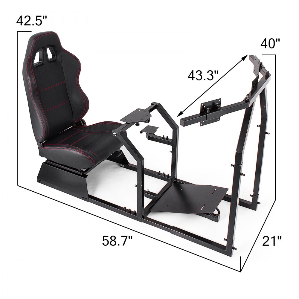 Racing Simulatore Cockpit Per 3 Schermi Gioco Sedile Estensibile