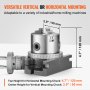 VEVOR Mandrino Girevole per Fresatrici Diametro 100 mm, Modello Orizzontale Verticale Tavola Girevole per Fresatura di Precisione, Mandrino a 3 Griffe da 80 mm Bulloni M10 Indicizzazione di Fresatura