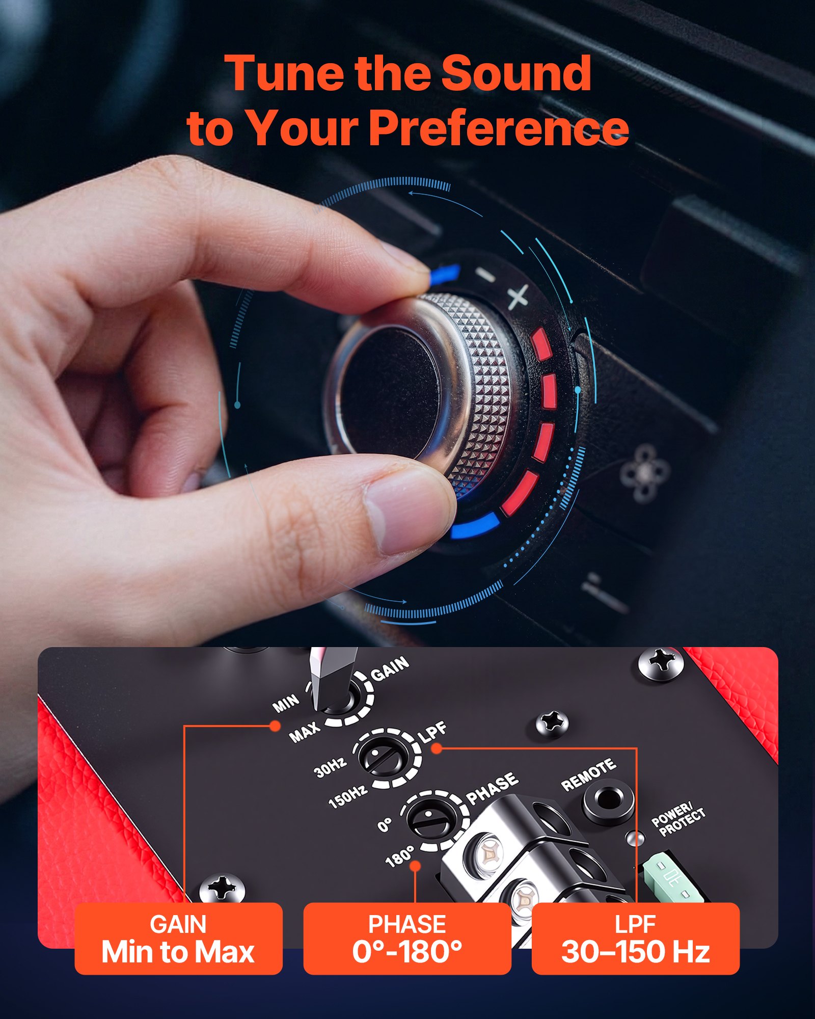 VEVOR Subwoofer per Auto Sistema Audio con Cassa da 305 mm, Subwoofer Amplificatore 245 W RMS Kit di Cablaggio, Pacchetto Amplificatore Integrato Gamma di Frequenza 30-150 Hz da Veicoli SUV Auto