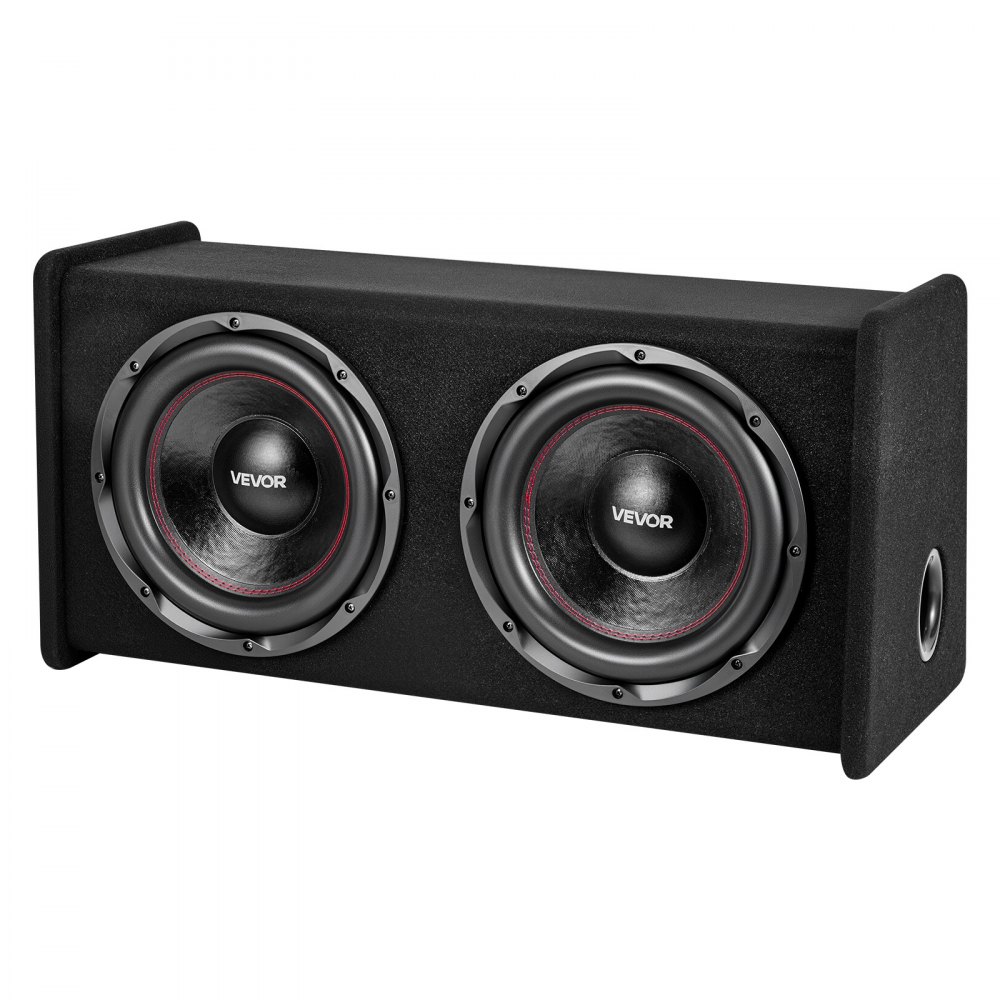 VEVOR Kit Subwoofer per Auto Sistema Audio con Cassa da 305 mm, Subwoofer Amplificatore 490 W RMS Separato Kit di Cablaggio, Pacchetto Amplificatore Gamma di Frequenza 30-200 Hz da Veicoli SUV Auto