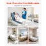 VEVOR Materasso per Letto Ospedaliero in Schiuma, Capacità 158,8 kg, con Ridistribuzione della Pressione per Cure, Impermeabile per Case di Cura e Assistenza Domiciliare, 2030 x 914 x 153 mm