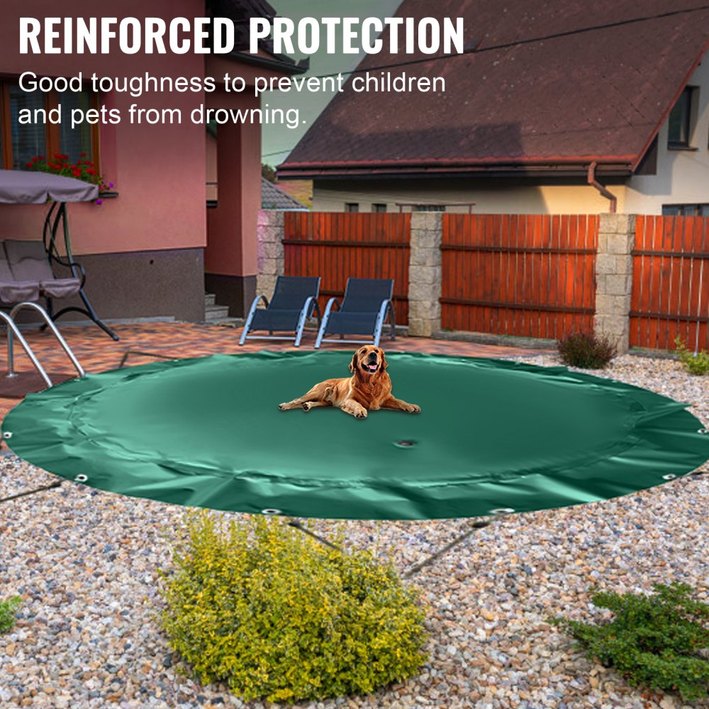 Vevor Copertura Gonfiabile Rotonda Verde Per Piscina Da 2m Telo Piscina Esterni