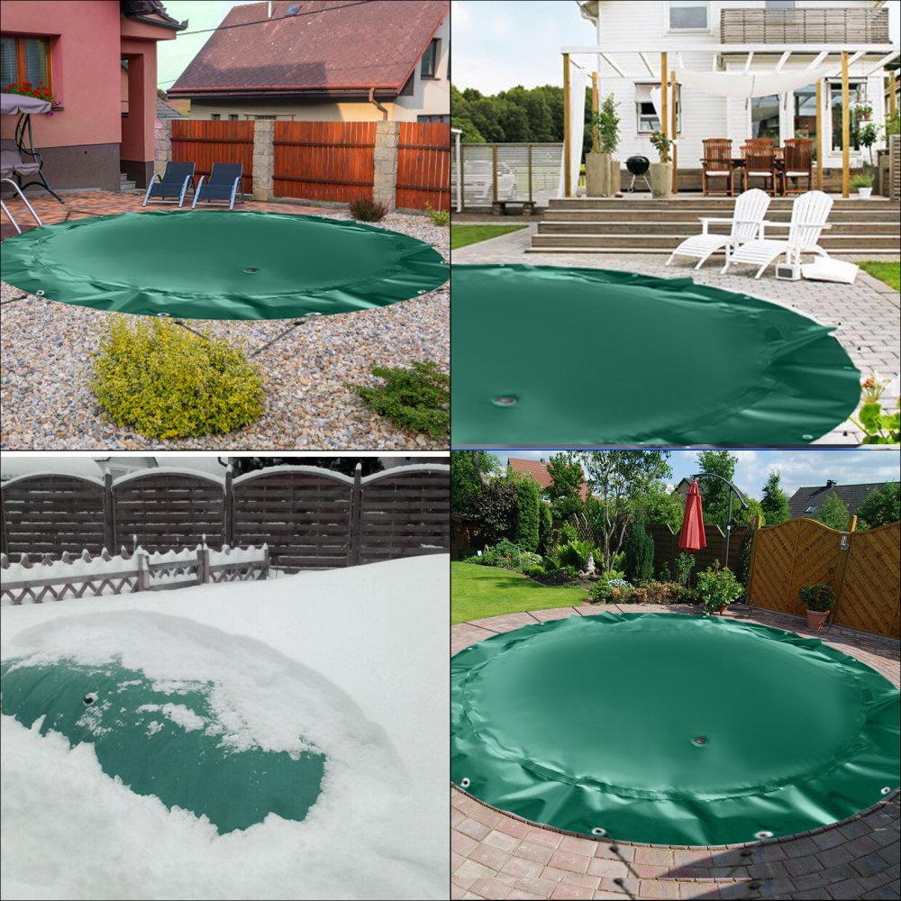 Vevor Copertura Gonfiabile Rotonda Verde Per Piscina Da 2m Telo Piscina Esterni