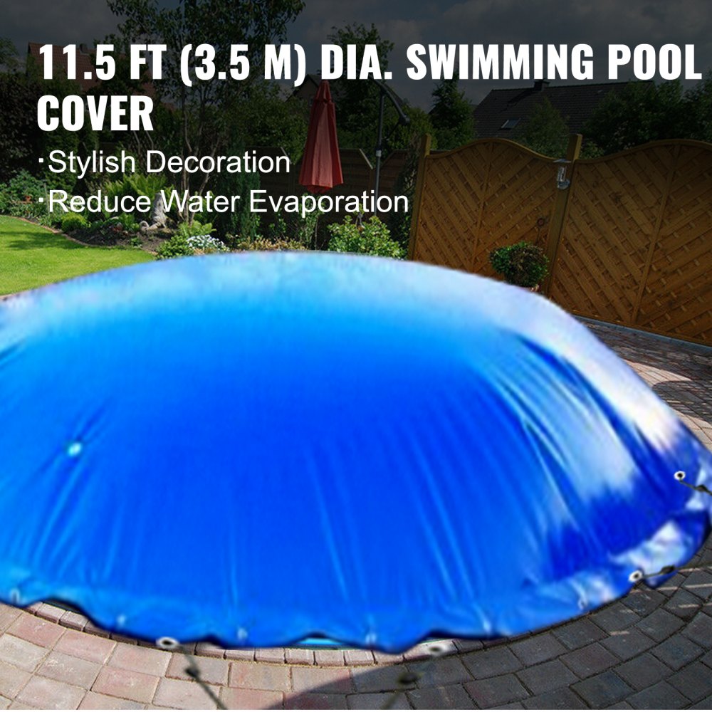 VEVOR Copertura Gonfiabile Rotonda per Piscina in Blu con Pompa ad Aria Elettrica, 3,5 M Diametro per Telo di Copertura per Piscina in PVC, Coperchio di Piscina Interrata per Casa, Giardino e Hotel
