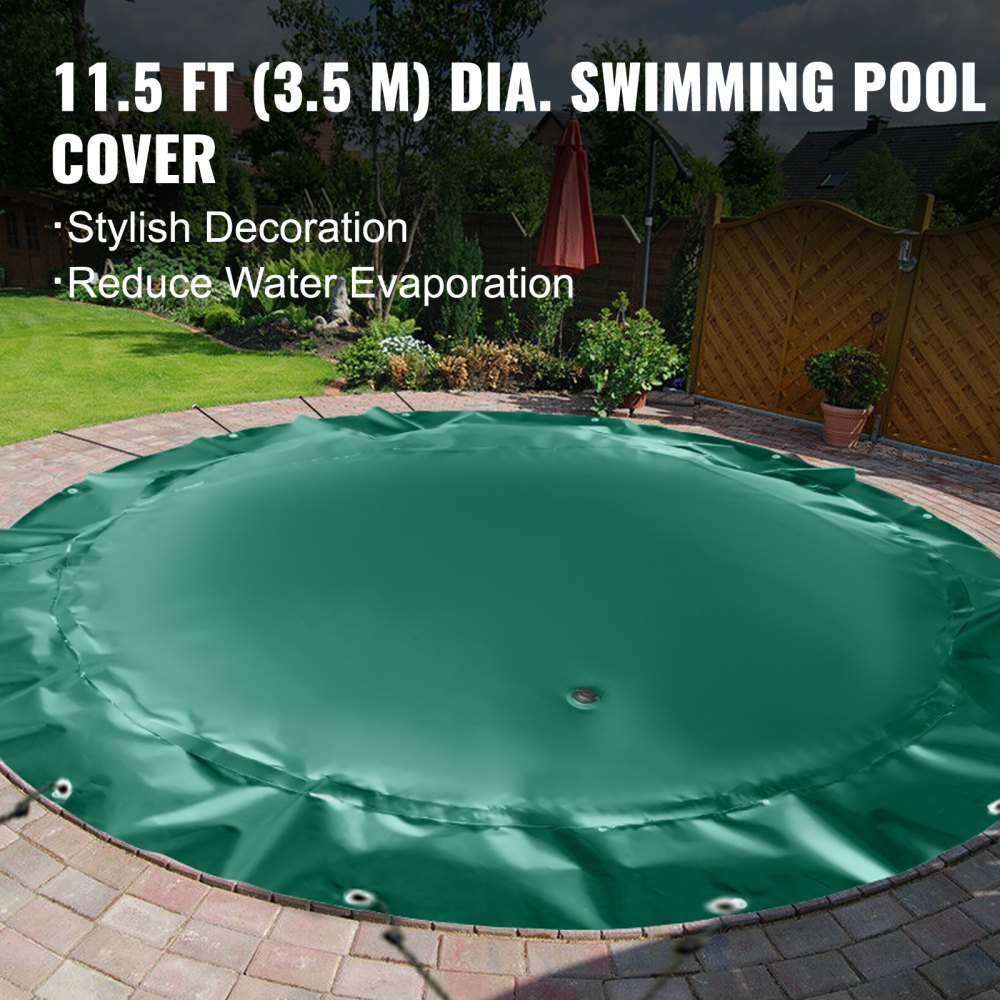 Vevor Copertura Gonfiabile Rotonda Verde Per Piscina 3,5 M Telo Piscina Esterni
