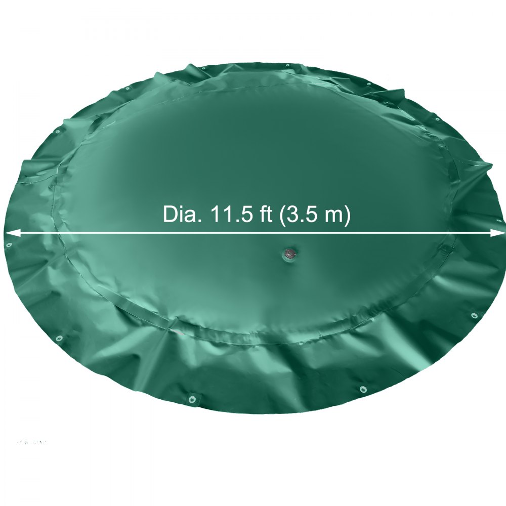 Vevor Copertura Gonfiabile Rotonda Verde Per Piscina 3,5 M Telo Piscina Esterni