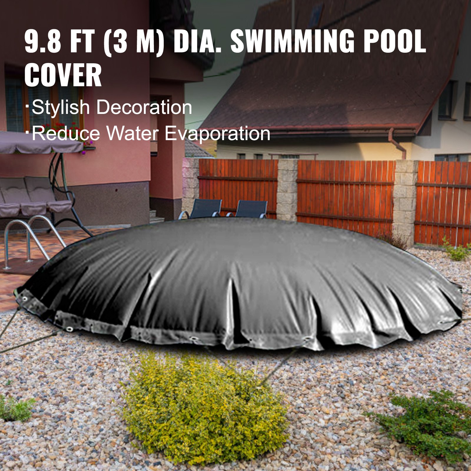 Vevor Diametro 3m Copertura Per Piscina In Pvc Copri Piscina In Pompa Elettrica