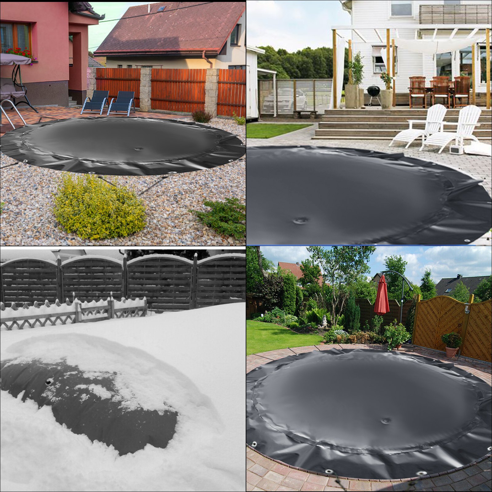 Vevor Diametro 3m Copertura Per Piscina In Pvc Copri Piscina In Pompa Elettrica