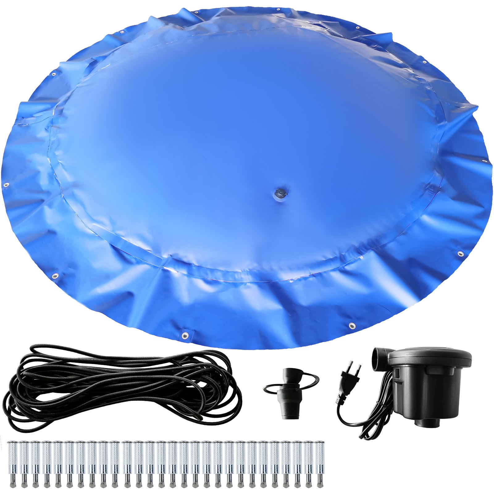 Vevor Diametro Da 5m Blu Copertura Per Piscina Esterni Copri Piscina In Pompa