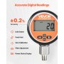 VEVOR Manometro Idraulico Digitale, Sensore di Pressione Idraulica 0-700 Bar, Tester Manometro con Ingresso Base NPT per Macchinari Edili Escavatrici, Alloggiamento in Acciaio Inossidabile