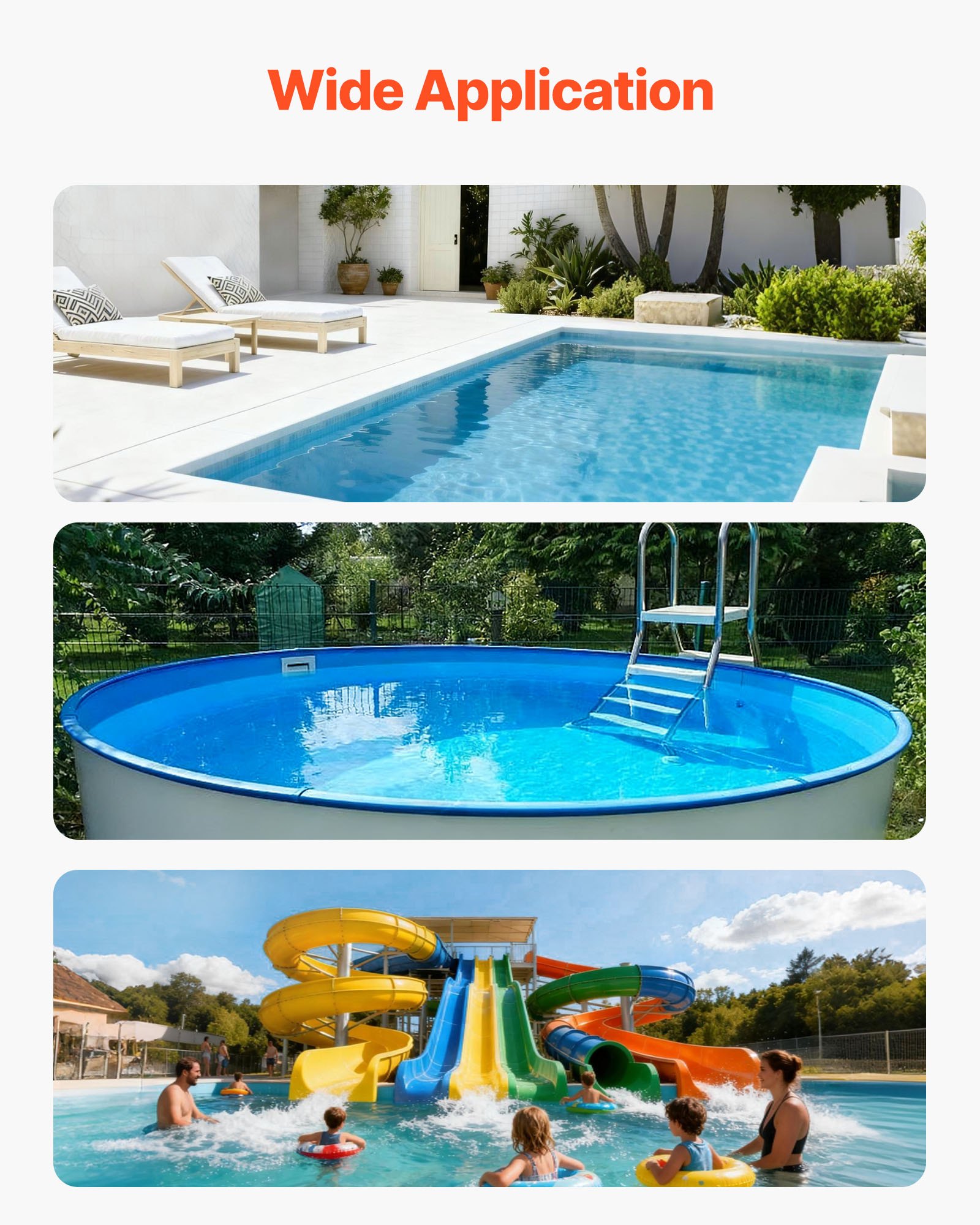 VEVOR Pompa di Filtraggio a Sabbia per Piscina da 610 mm e 65 GPM, Materiale di PE con Valvola Multi Porta a 7 Vie, Risciacquo, Scarico, Modalità Invernale e Chiusa, per Piscine Fuori Terra