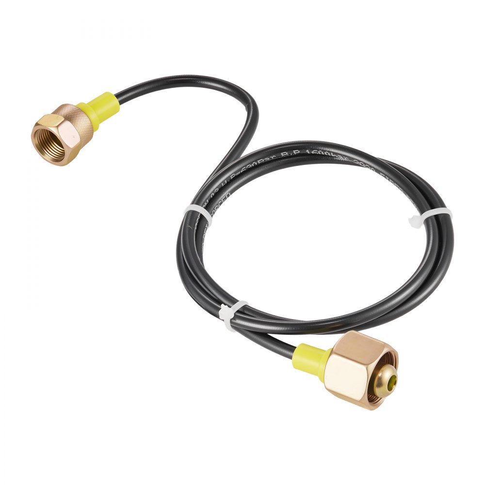 VEVOR Kit di Ricarica dell'Accumulatore di Azoto Idraulico, Kit di Riempimento da 0-100 Bar, Sistema di Prova della Pressione con 1 Manometro, 1 Tubo del Gas, 1 Corpo Valvola e 1 Adattatore