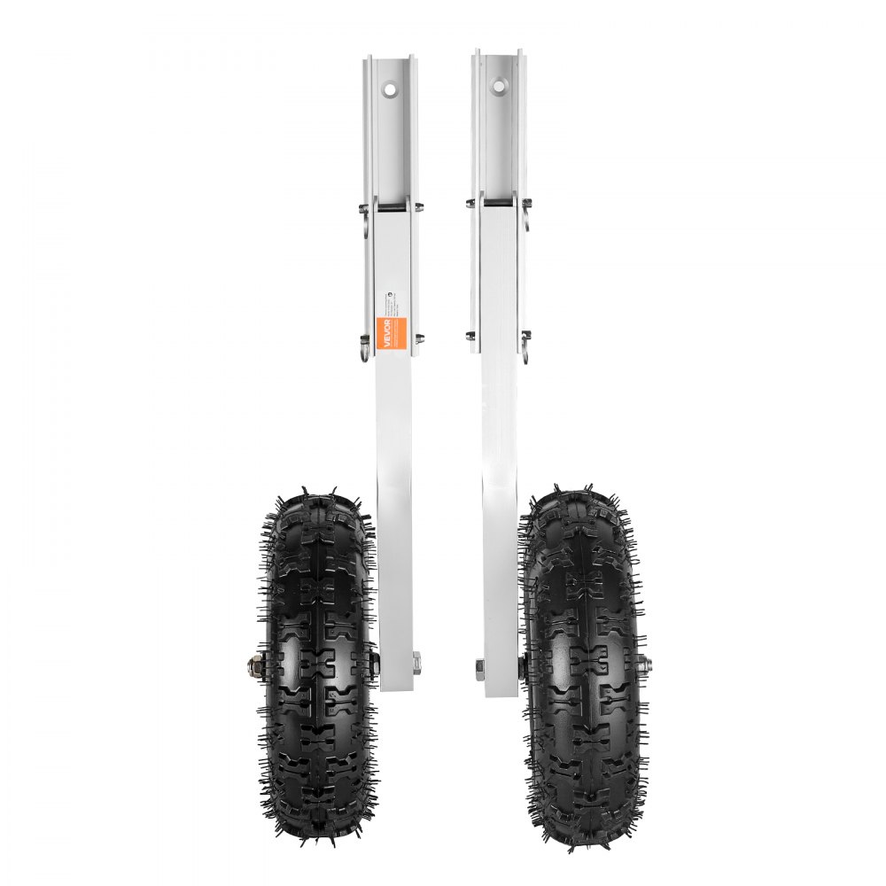 VEVOR Boat Launching Wheels, 226.8 kg Load Capacity, 304.8 mm Aluminium Alloy Transom Wheel with Inflatable Rubber Tires, Folding Launch Wheels with 4 Quick Release Pin, Fit 4m Inflatable Fishing Boat