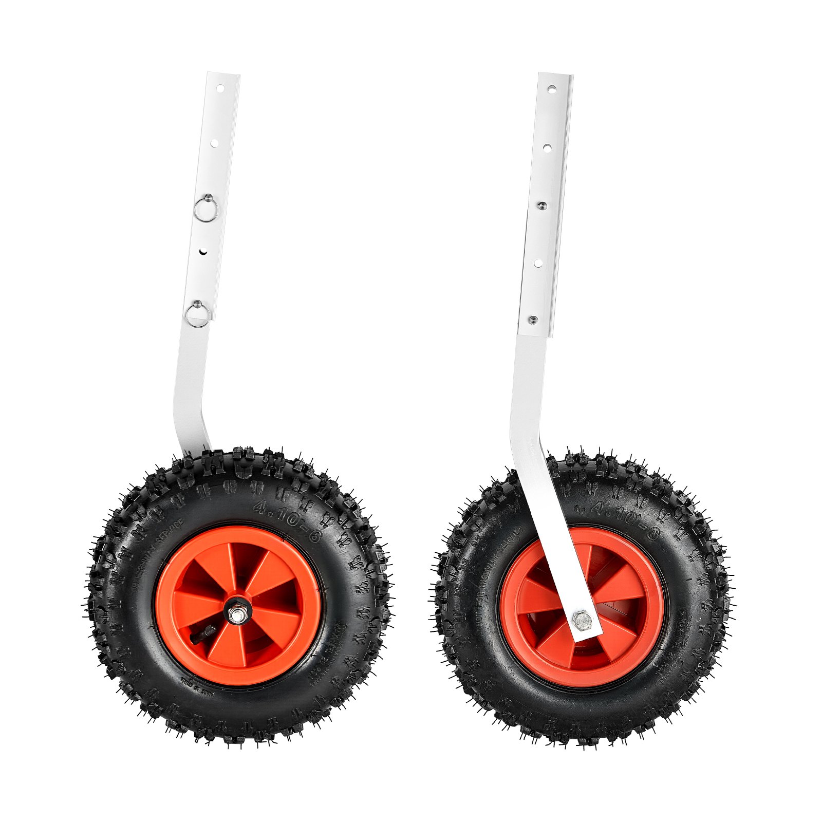 VEVOR Boat Launching Wheels, 226.8 kg Load Capacity, 304.8 mm Aluminium Alloy Transom Wheel with Inflatable Rubber Tires, Folding Launch Wheels with 4 Quick Release Pin, Fit 4m Inflatable Fishing Boat