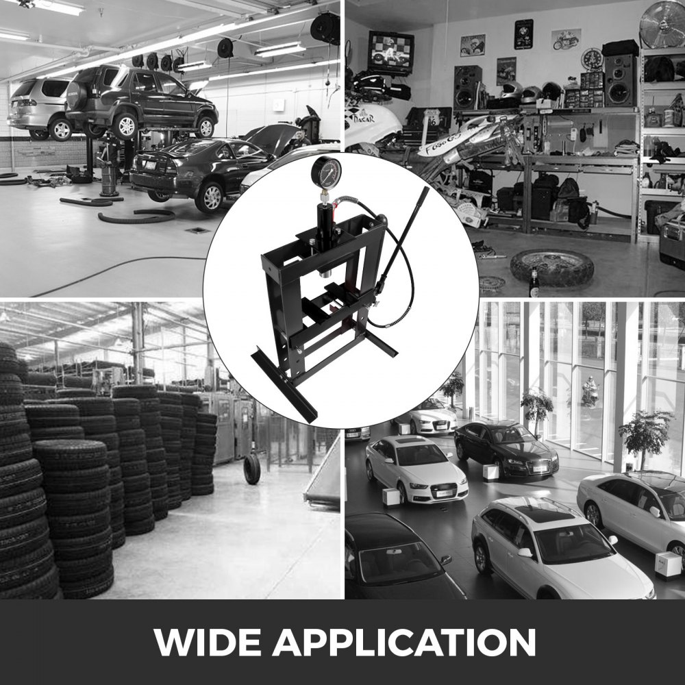 Pressa Idraulica Da 10 Tonnellate Per Officina H-frame Con Piastre Acciaio