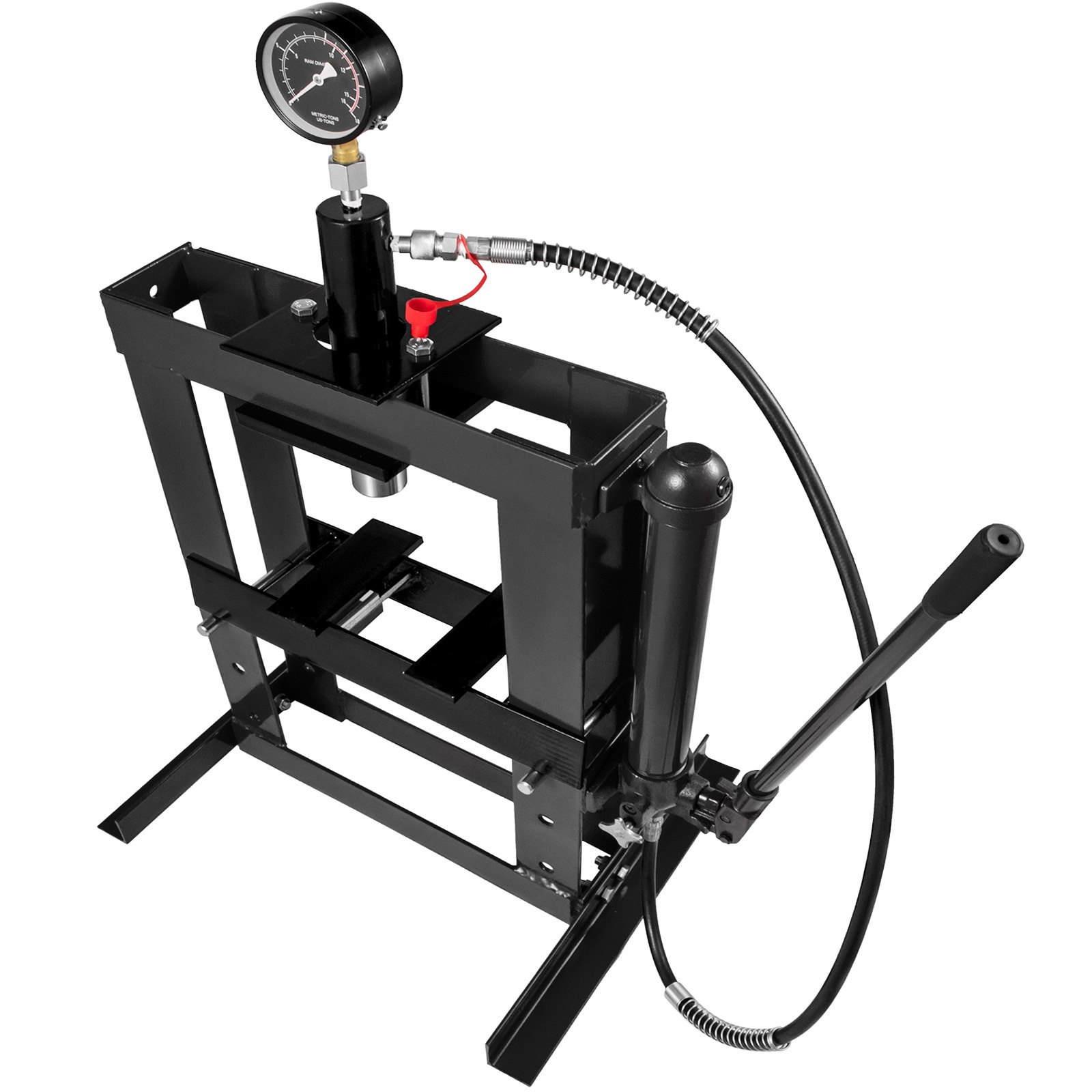 Pressa Idraulica Da 10 Tonnellate Per Officina H-frame Con Piastre Acciaio