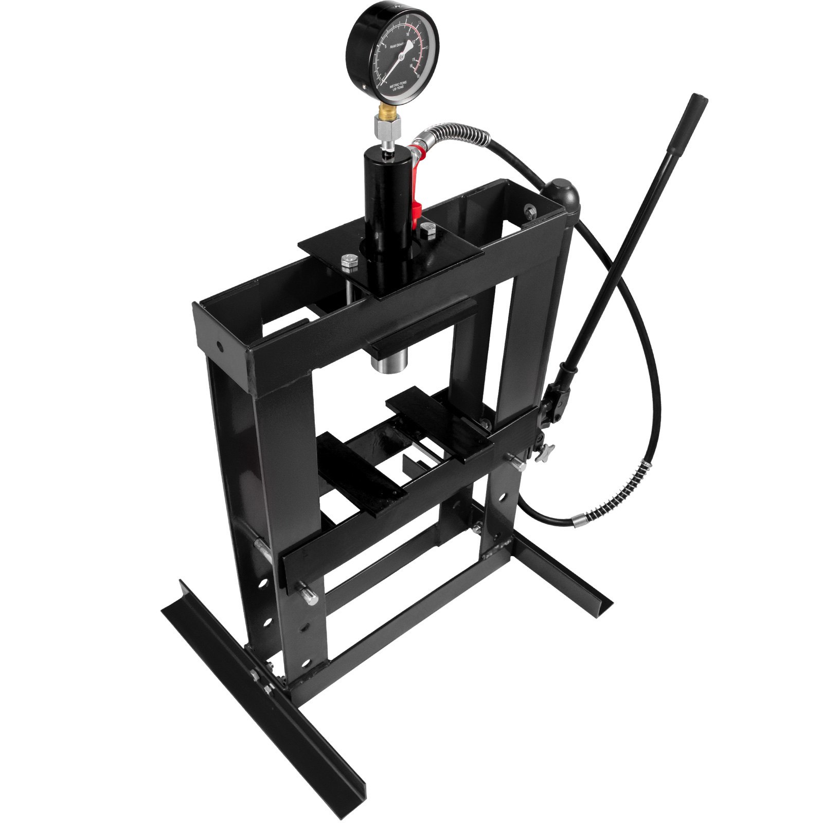 Pressa Idraulica Da 10 Tonnellate Per Officina H-frame Con Piastre Acciaio