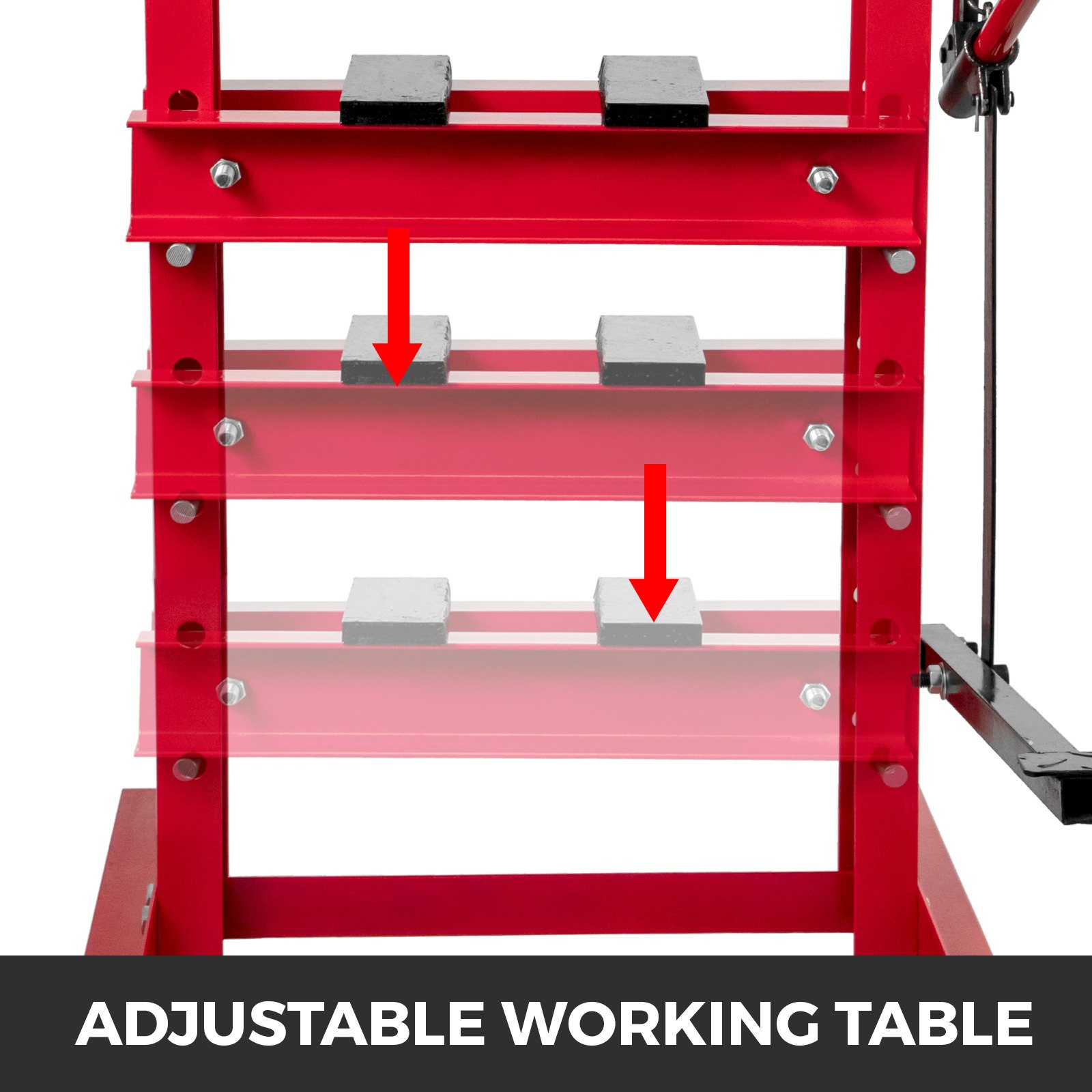 Pressa Idraulica Da 12 Tonnellate Per Officina H-frame Con Piastre Acciaio
