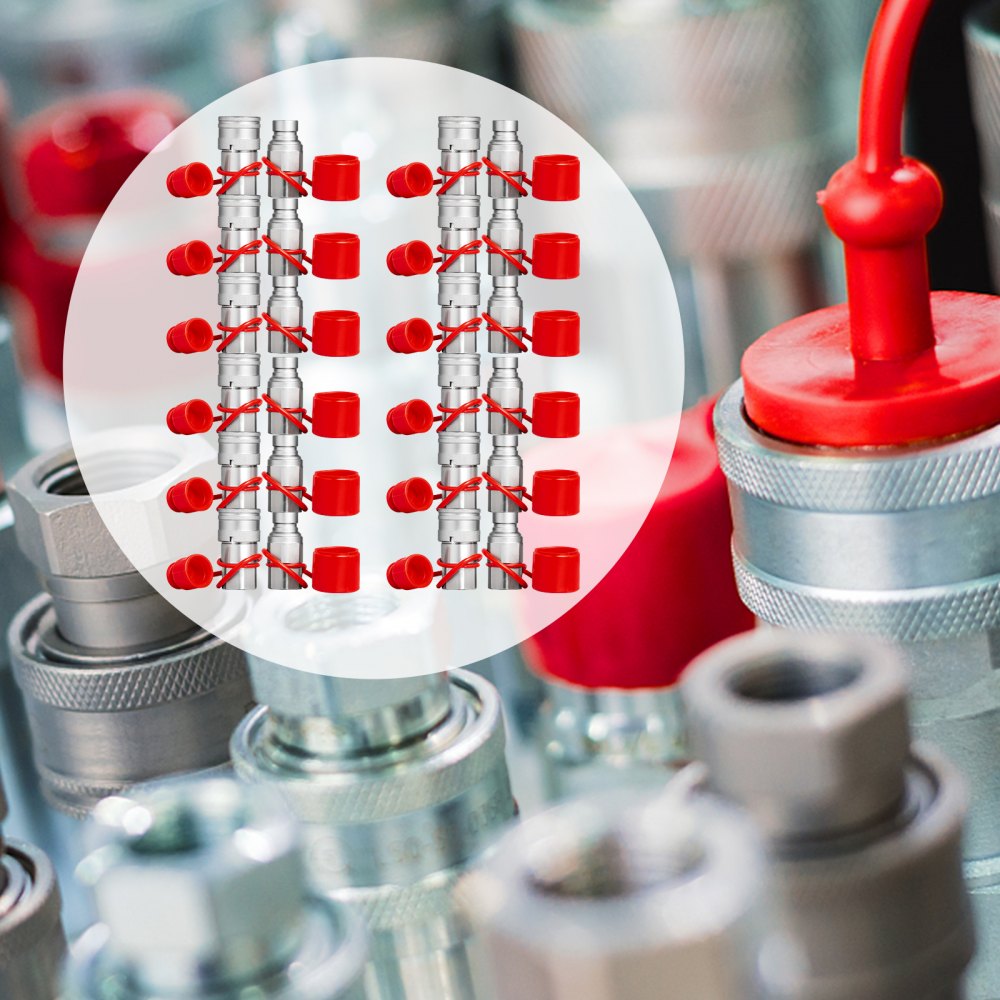 VEVOR Attacco rapido idraulico 1/2" Corpo Accoppiatore idraulico 1/2" NPT Attacco rapido Attacco rapido 2 coppie Attacco rapido idraulico 27,6 MPa 12 coppie