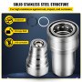 VEVOR Attacchi idraulici 1/2" Corpo Filettatura NPT, Attacchi rapidi per minipale, Raccordi idraulici 4061 PSI, 2 Set Attacchi idraulici con cappucci antipolvere per Valigetta