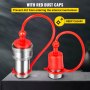 VEVOR Attacchi idraulici 1/2" Corpo Filettatura NPT, Attacchi rapidi per minipale, Raccordi idraulici 4061 PSI, 2 Set Attacchi idraulici con cappucci antipolvere per Valigetta