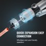 VEVOR Kit Espansore Manuale Idraulico per Tubi 7 Teste di Espansione 3/8"-1-1/8" in Valigetta, Espansore per Tubi Kit Strumento di Pressatura HVAC in Acciaio Temprato Tagliatubi in Lega di Alluminio