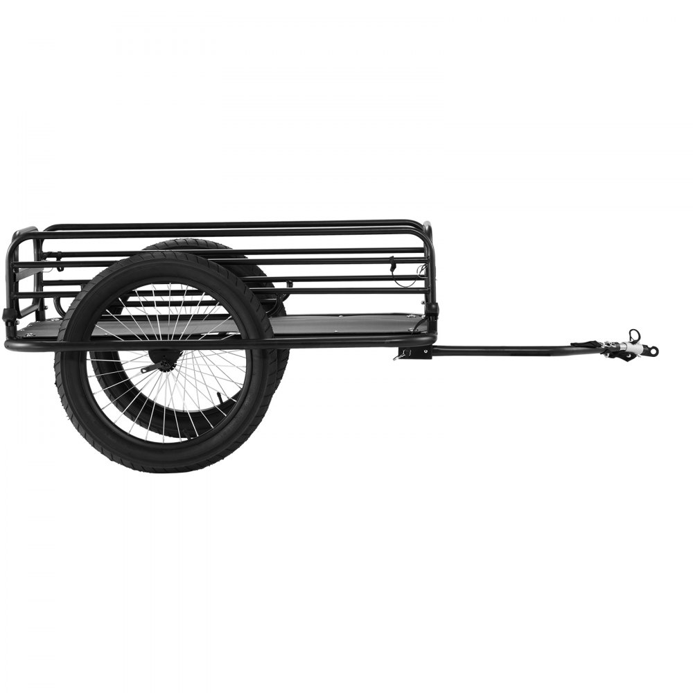 VEVOR Rimorchio da Carico Bici, Capacità Carico 125 kg Carrello per Carro da Bicicletta per Carichi Pesanti, Stoccaggio Compatto Pieghevole Sgancio Rapido, per Maggior Parte delle Ruote da Bicicletta