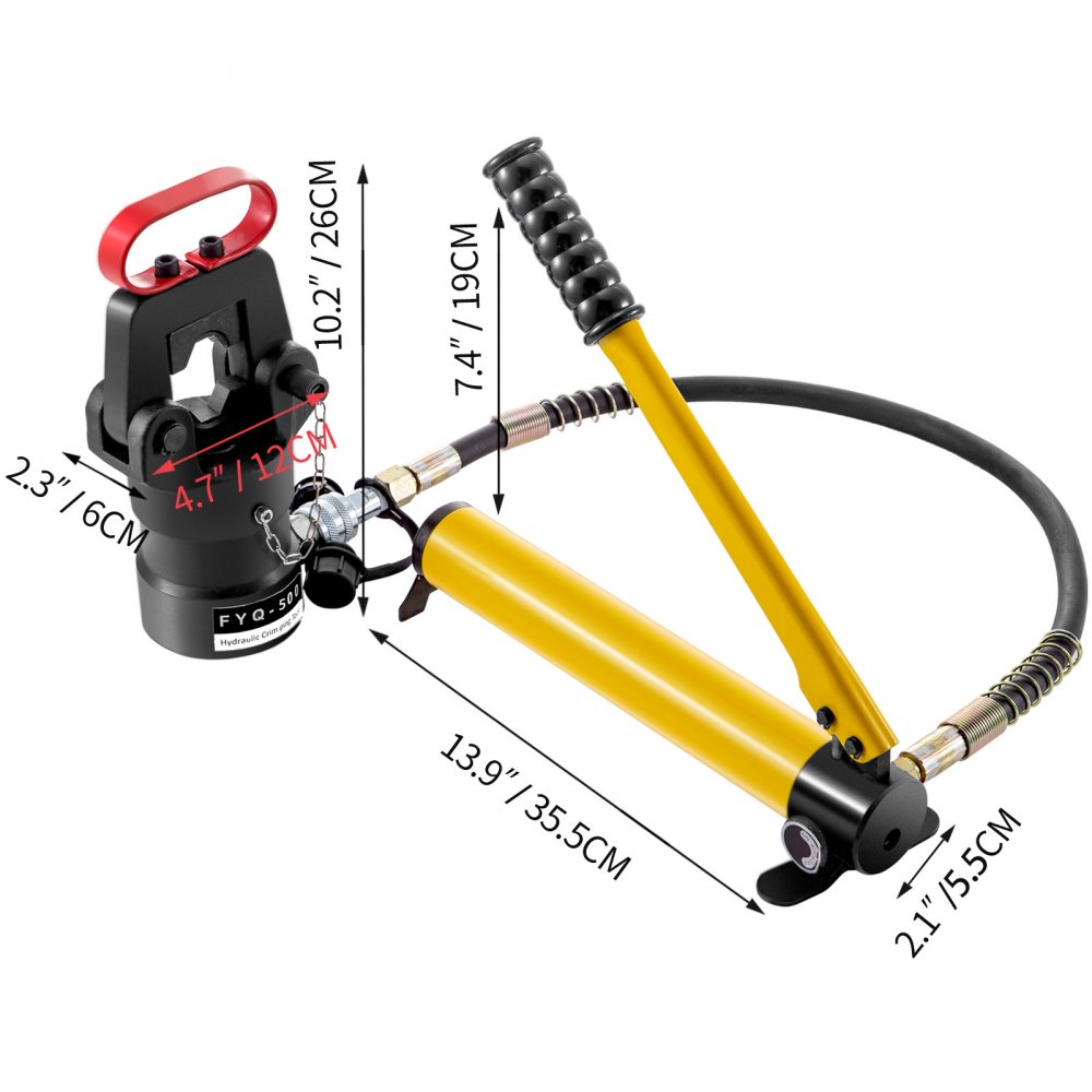 Pinza Crimpatrice Piegatore Idraulico 16-500mm² crimpare Cavo Elettrico Fili 18t