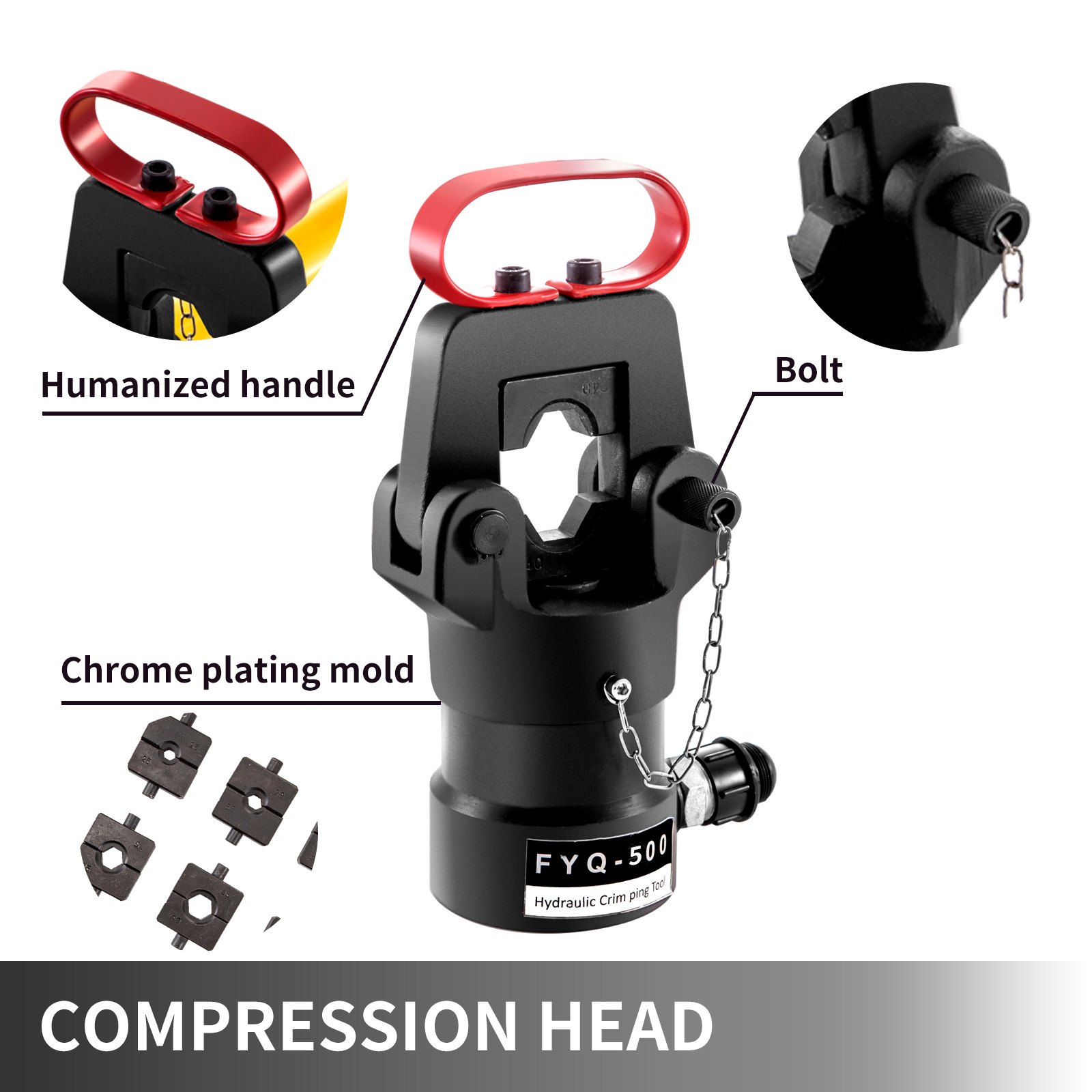 Pinza Crimpatrice Piegatore Idraulico 16-500mm² crimpare Cavo Elettrico Fili 18t