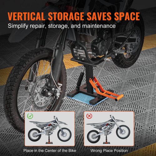 Sollevatore Per Moto VEVOR – Capacità 544 Kg, Altezza Regolabile 105-380 Mm, Piattaforma Larga 360x220 Mm, Con Cricchetto