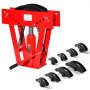 VEVOR Piegatubi Idraulico, Piegatubi Manuale per Tubi in Rame da 16 Tonnellate Rulli Regolabili 90-180° per Piegare Metallo con 8 Matrici 600 x 180 x 575 mm 49 kg, Altezza Regolabile 342 - 595 mm