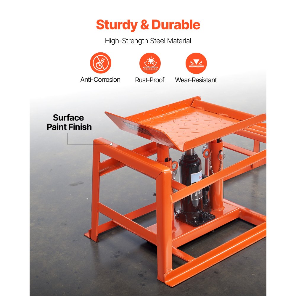 VEVOR Hydraulic Car Ramps, 2 PCS 5T 11000 lbs, 270-360 mm Lift Height, Heavy Duty Hydraulic Vehicle Ramps, Portable Car Lifts for Home Garage Maintenance and Oil Changes, Truck Vehicle Auto Repair