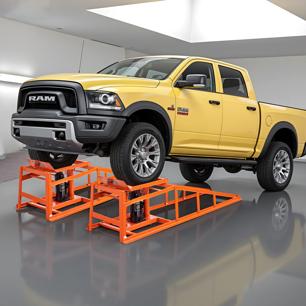 VEVOR Hydraulic Car Ramps, 2 PCS 5T 11000 lbs, 270-360 mm Lift Height, Heavy Duty Hydraulic Vehicle Ramps, Portable Car Lifts for Home Garage Maintenance and Oil Changes, Truck Vehicle Auto Repair