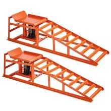 VEVOR Rampe Idrauliche per Auto, 2 Pezzi, Altezza di Sollevamento 27 a 36 cm, Rampe di Servizio Auto Portatili per Manutenzione Garage, Cambio Olio e Riparazione Camion, Carico 1 T per Rampa
