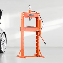 VEVOR Pressa Idraulica da Officina, Pressa Pneumatica da Officina con Telaio a H 30 T con Piastra di Pressatura Supporto Triangolare, Pressa Idraulica Stabile Regolabile per Pavimenti da Garage