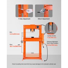 VEVOR Pressa Idraulica Pressa Pneumatica da Officina 50T per Pavimenti Garage