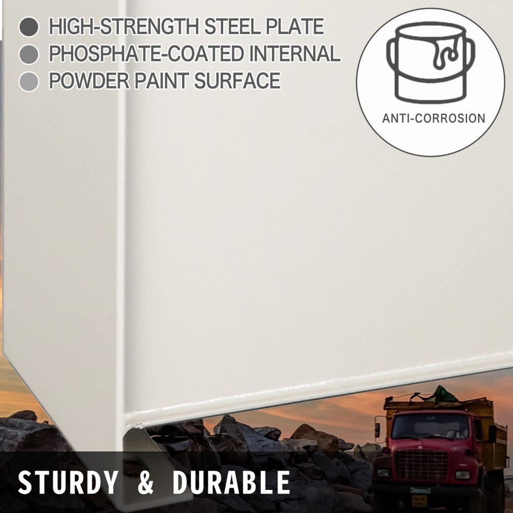 Serbatoio Dell'olio Idraulico Serbatoio Acciaio Olio 15l Bianco Con Termometro