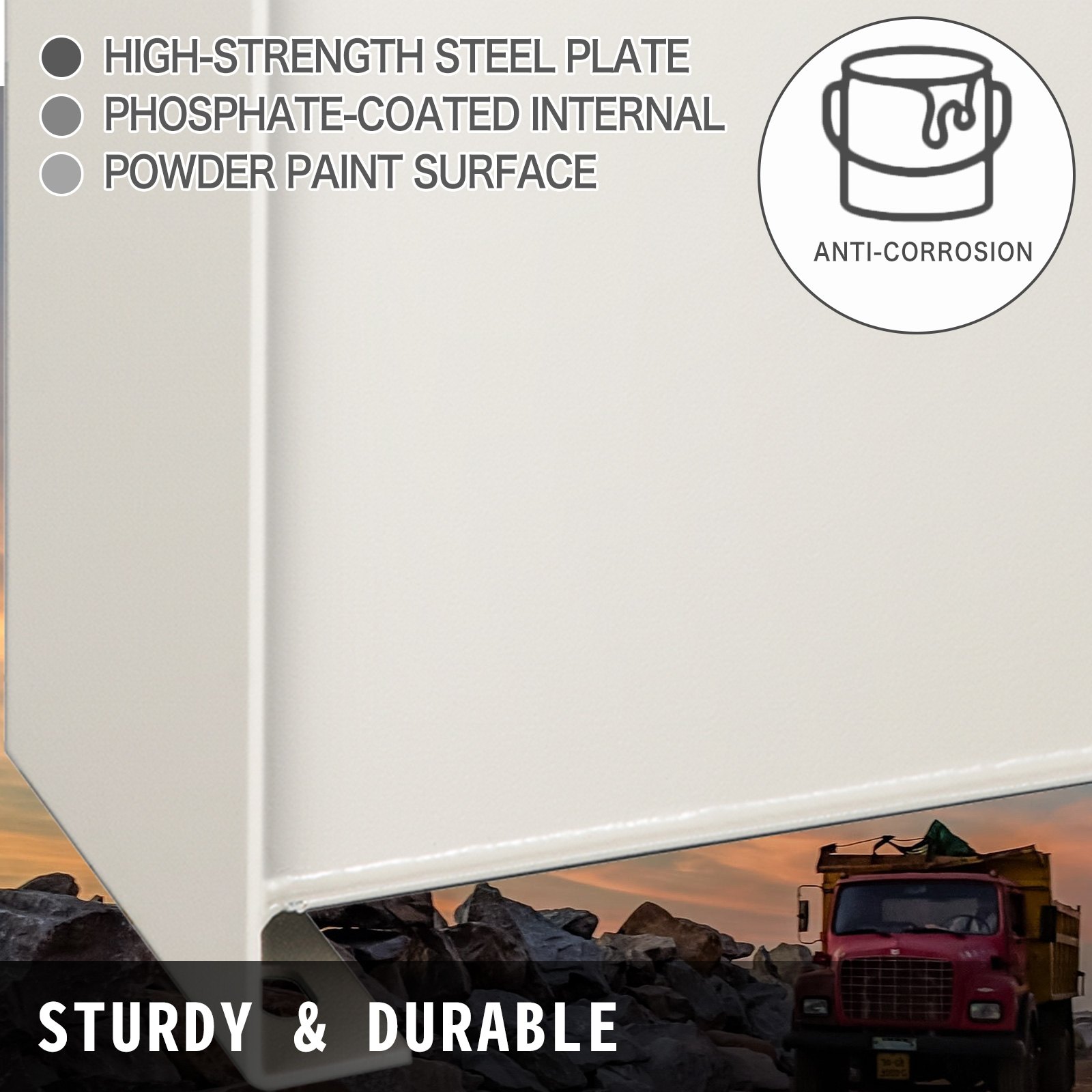 Serbatoio Dell'olio Idraulico Serbatoio Acciaio Olio 15l Bianco Con Termometro