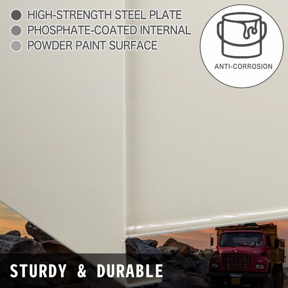 Serbatoio Dell'olio Idraulico Serbatoio Acciaio Olio 50l Bianco Con Termometro