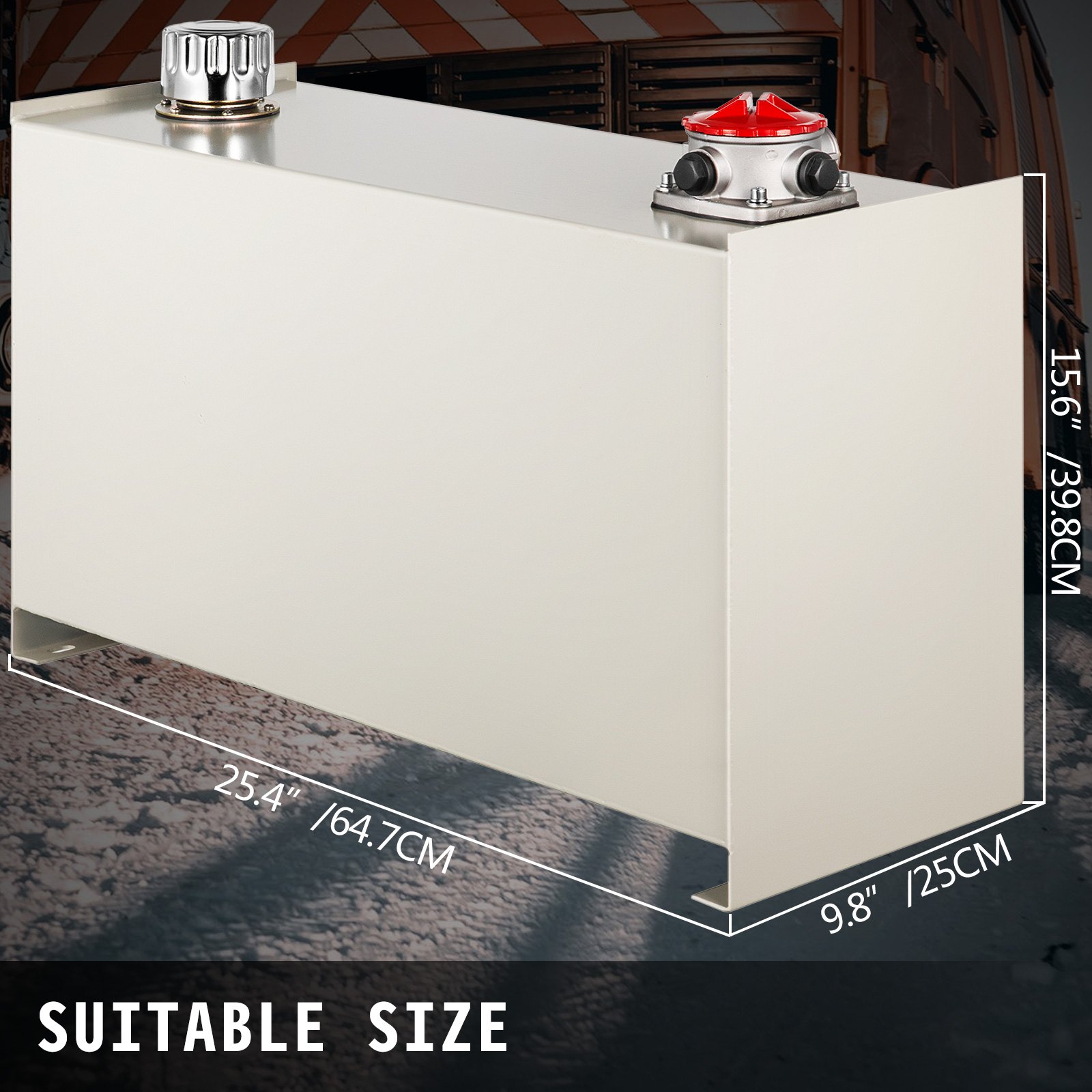 Serbatoio Dell'olio Idraulico Serbatoio Acciaio Olio 50l Bianco Con Termometro