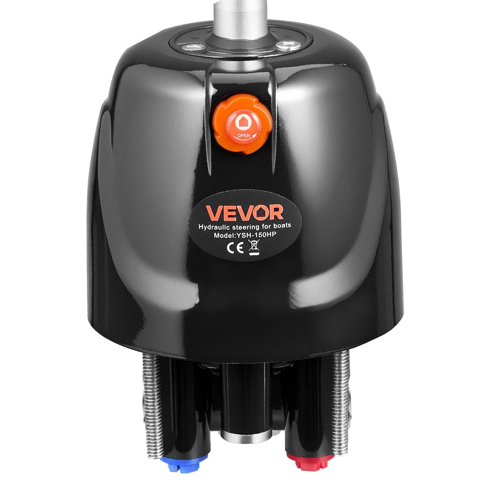 VEVOR Kit di Sterzo Idraulico 150 CV, Sistema di Sterzo Idraulico per Imbarcazioni Marine con Pompa del Timone da 6,9 MPa Cilindro di Bloccaggio Bidirezionale Tubi Flessibili per Stazione Singola