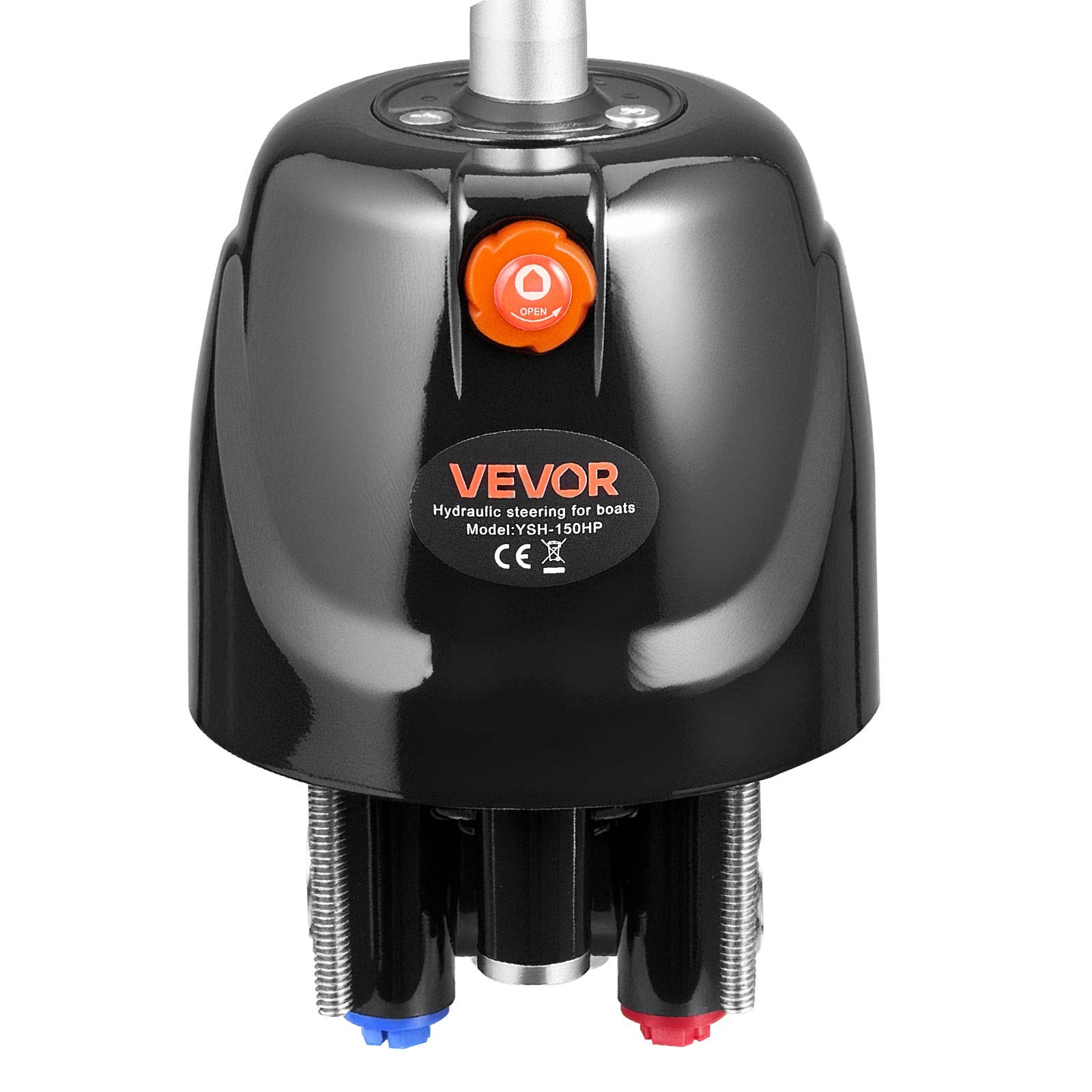 VEVOR Kit Timoneria Idraulica per Motori 150 CV, Sistema di Sterzo Idraulico per Barche Fuoribordo, Pompa del Timone da 6,9 MPa/1000 PSI, Cilindro di Bloccaggio Bidirezionale e Tubi Flessibili