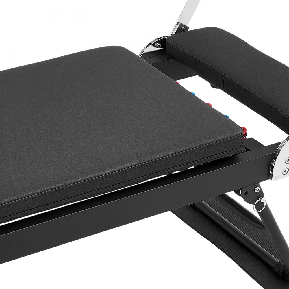 VEVOR Pilates Reformer Pieghevole Carico 181kg Lunghezza 1,9m Telaio Ferro Attrezzatura per Allenamento Fisico, Pedana Pilates da Palestra, Esercizio per Forza, Mobilità, Flessibilità, Controllo Corpo